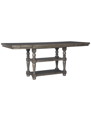 Audberry Rectangular Dining Room Counter Extension Table Dark Gray - Signature Design By Ashley