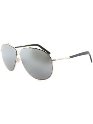 Tom Ford Eva Tf 374 28q Unisex Aviator Sunglasses Gold 61mm