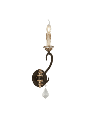 Bordeaux 1lt Wall Sconce Parisian Bronze