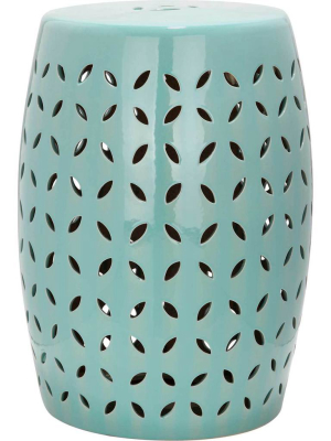 Lattice Petal Garden Stool Robins Egg Blue