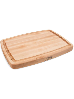 John Boos Block 14 Inch Wide Reversible Oval Cutting/carving Board With Juice Groove, 20 X 14 X 1.5 Inch, Solid Maple Wood