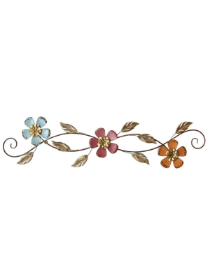 40" X 10" Floral Scroll Wall Décor - Stratton Home Décor