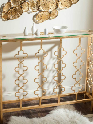 Carmelo Console Table Antique Gold