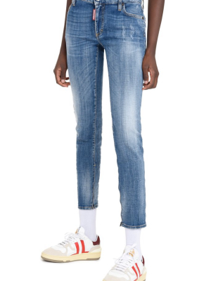 Dsquared2 Twiggy Logo Embroidered Jeans