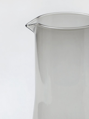 Smoke Glass Mid Century Water Pitcher