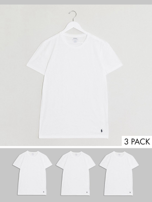 Polo Ralph Lauren 3 Pack T-shirt In White