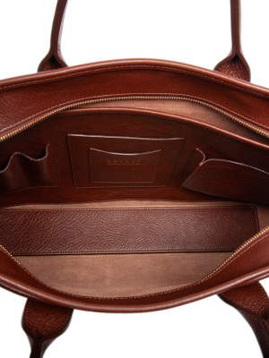 Leather Zip-top Briefcase