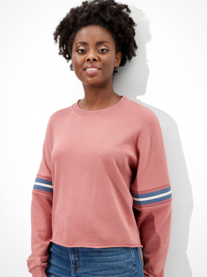 Ae Forever Cropped Crew Neck Sweatshirt