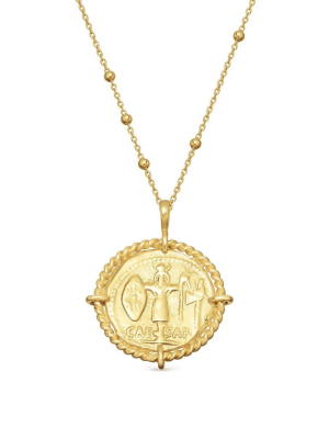 Lucy Williams Rope Medallion Coin Necklace