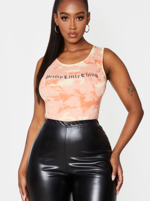 Prettylittlething Shape Orange Tie Dye Thick...