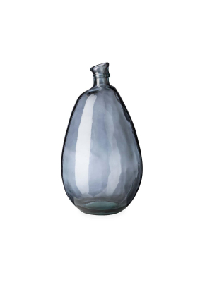 Vivaterra Recycled Tall Glass Balloon Vase, 19"