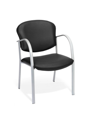 Contract Guest Vinyl Chair Black - Ofm