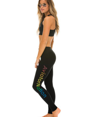 Women's Aviator Nation Full Length Leggings - Black