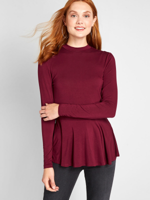 In The Knit Of Time Peplum Top