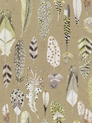 Quill Wallpaper In Gold From The Tulipa Stellata Collection By Designers Guild