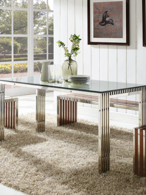 Platform Stainless Steel Dining Table