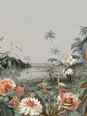 Floating Gardens Wall Mural In Grey From The Murals Resource Library By York Wallcoverings