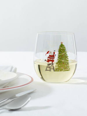 14oz 4pk Plastic Santa Wine Glasses - Threshold™