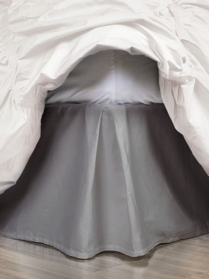 Grey Pleated Bed Skirt