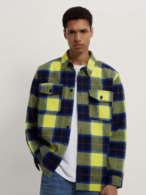 Neon Plaid Overshirt