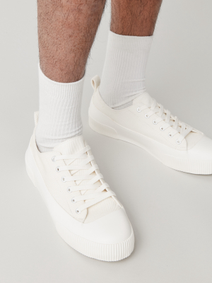 Oversized Sole Canvas Sneakers