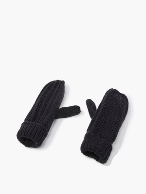 Ribbed Knit Mittens