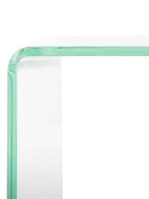 Cristopher Ombre Glass Coffee Table Clear/blue