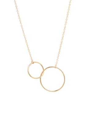 14k Mixed Circles Necklace