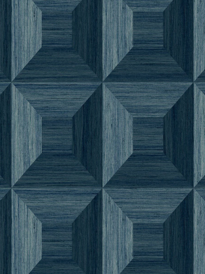 Squared Away Geometric Wallpaper In Blue From The More Textures Collection By Seabrook Wallcoverings