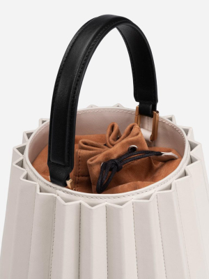 Mini Lantern Bag Pleated - Off White