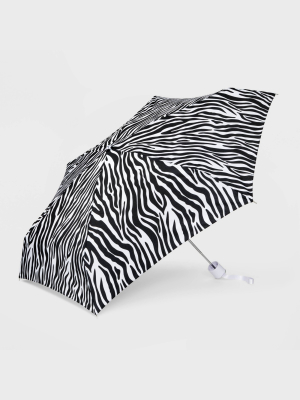 Cirra By Shedrain Women's Mini Manual Compact Umbrella - White/black