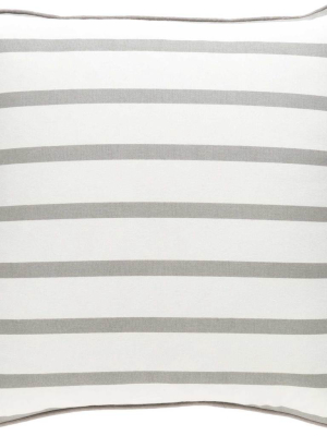 Glisten Thin Striped Pillow Ivory/light Gray