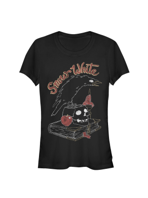 Junior's Snow White And The Seven Dwarves Pet Raven T-shirt