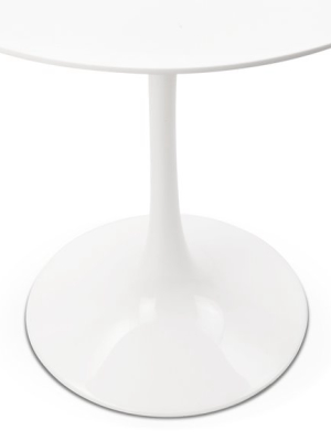 Tulip Side Table - Round Tulip Side Table, White Lacquer