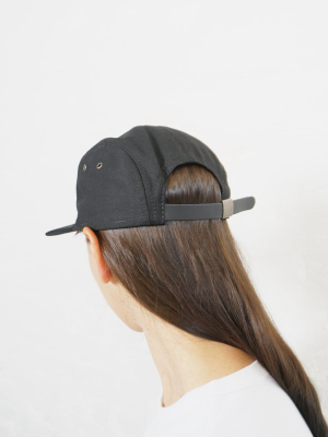 5-panel Cap Made In Usa Black