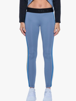 Rhys Color Block Mid Rise Leggings - Nova Blue/black