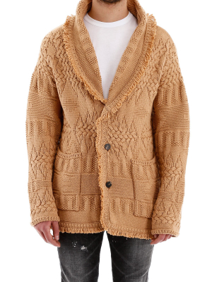 Alanui Oversized Jacquard Cardigan