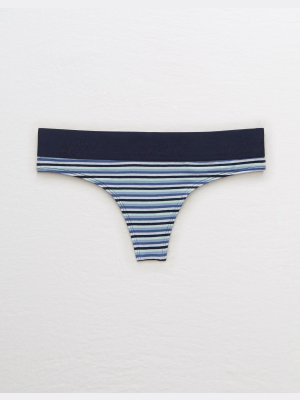 Aerie Cotton Logo Thong Underwear