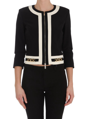 Elisabetta Franchi Two-tone Cropped Jacket