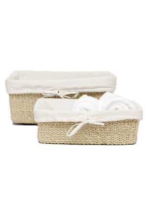 Pigeon & Poodle Madison Baskets - Set Of 2