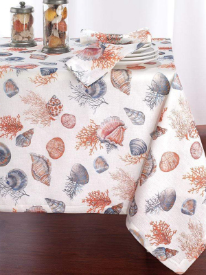 Bodrum Seashells Tablecloth - 63" X 108"