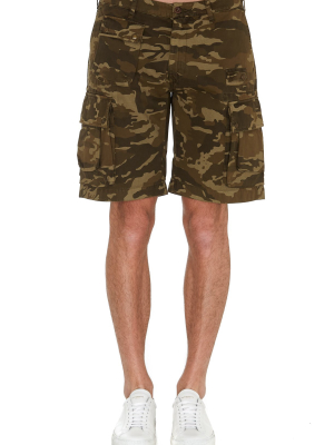 Belstaff Castmaster Camouflage Print Shorts