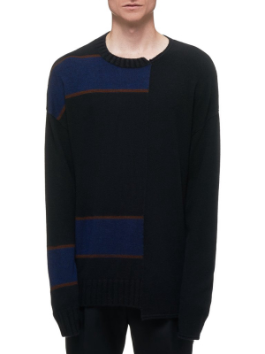 Deconstructed Sweater (0m193-2009-black-navy-brown)