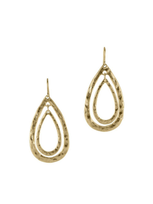 Carol Dauplaise Double Pear Drop Earrings