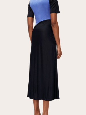 Landry Jersey Colorblock Midi Dress