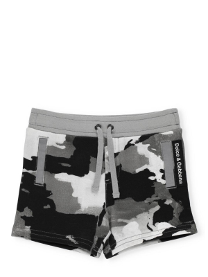 Dolce & Gabbana Kids Camouflage Print Jogging Shorts