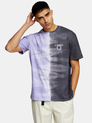 Purple Split Tie Dye Studio T-shirt