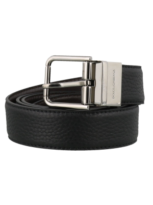 Dolce & Gabbana Logo Engraved Buckle Belt