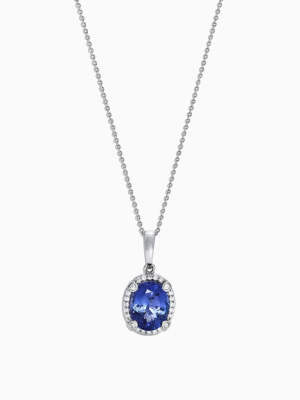 Effy Gemma 14k White Gold Tanzanite And Diamond Pendant, 2.97 Tcw