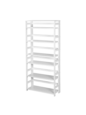 67" Cakewalk High Folding Bookcase White - Regency